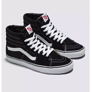 EC Vans Black and White SK8 HI SHOE Size 5